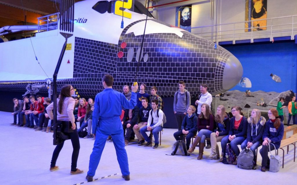 Students at the Euro Space Center